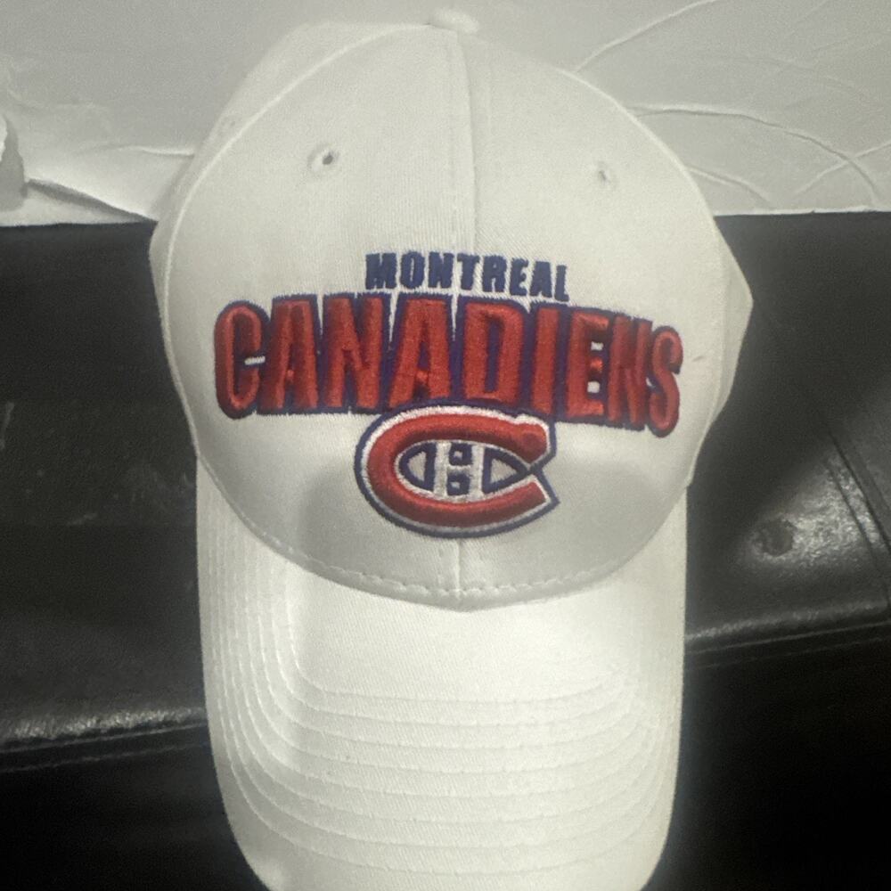 Reebok Montreal Canadiens NHL Hat White Adjustable OSFM Hockey Retro Cap 2014
